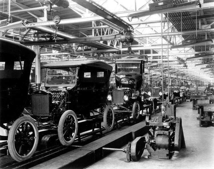 Ford Motors 1920s Assembly Line